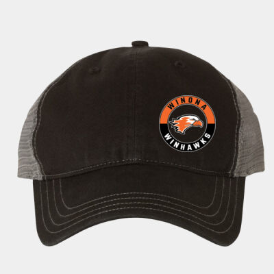 Garment-Washed Trucker Cap - Circle logo Thumbnail