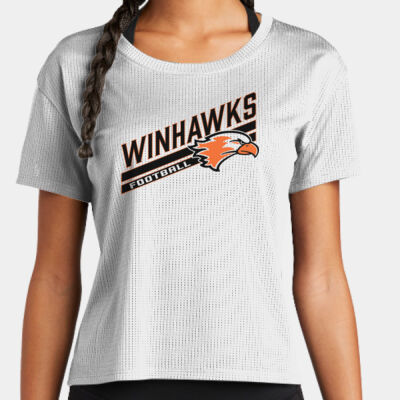 Ladies PosiCharge ® Draft Crop Tee - Football Slant Thumbnail