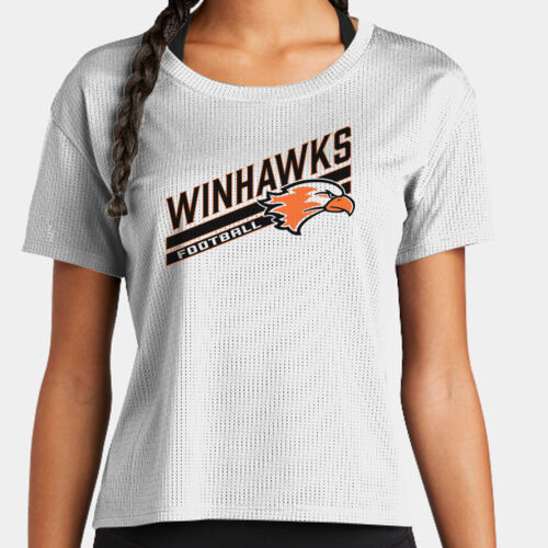 Ladies PosiCharge ® Draft Crop Tee - Football Slant Thumbnail