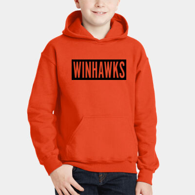 Youth Heavy Blend Hooded Sweatshirt - Statement Logo (Black) Thumbnail