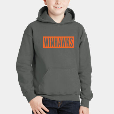 Youth Heavy Blend Hooded Sweatshirt - Statement Logo (Orange) Thumbnail
