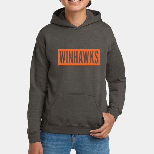 Youth Heavy Blend Hooded Sweatshirt - Statement Logo (Orange) Thumbnail